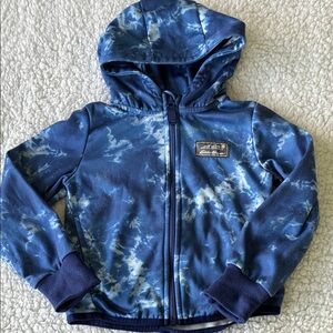 Eddie Bauer Kids Blue Tie-Dye Hoodie Sweatshirt  Jacket -Size XXS -4